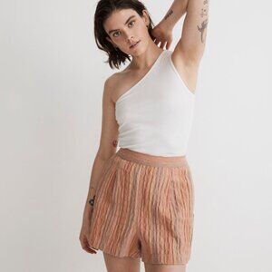 Madewell Clean Pull-On Shorts in Herringbone Stripe